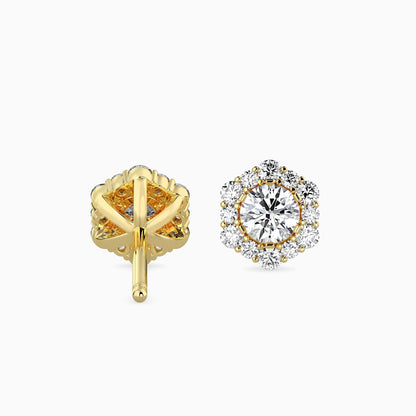 Gaston Diamond Solitaire EarringYellow Gold