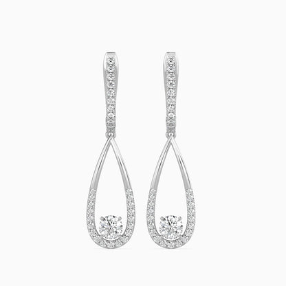 Scuttle Diamond Solitaire Earring Platinum