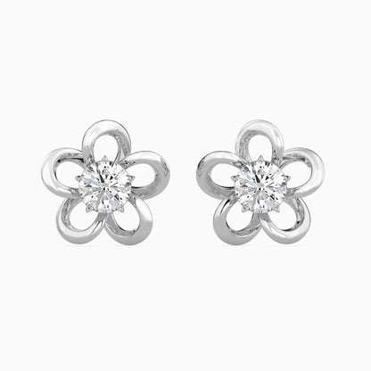 Adella Solitaire Diamond Earring Platinum