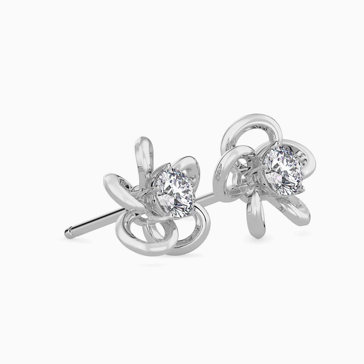 Adella Solitaire Diamond Earring Platinum