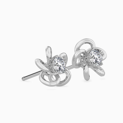 Adella Solitaire Diamond Earring White Gold