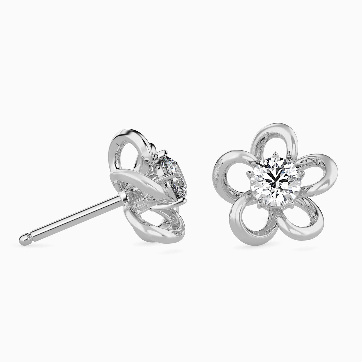 Adella Solitaire Diamond Earring Platinum