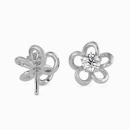 Adella Solitaire Diamond Earring Platinum