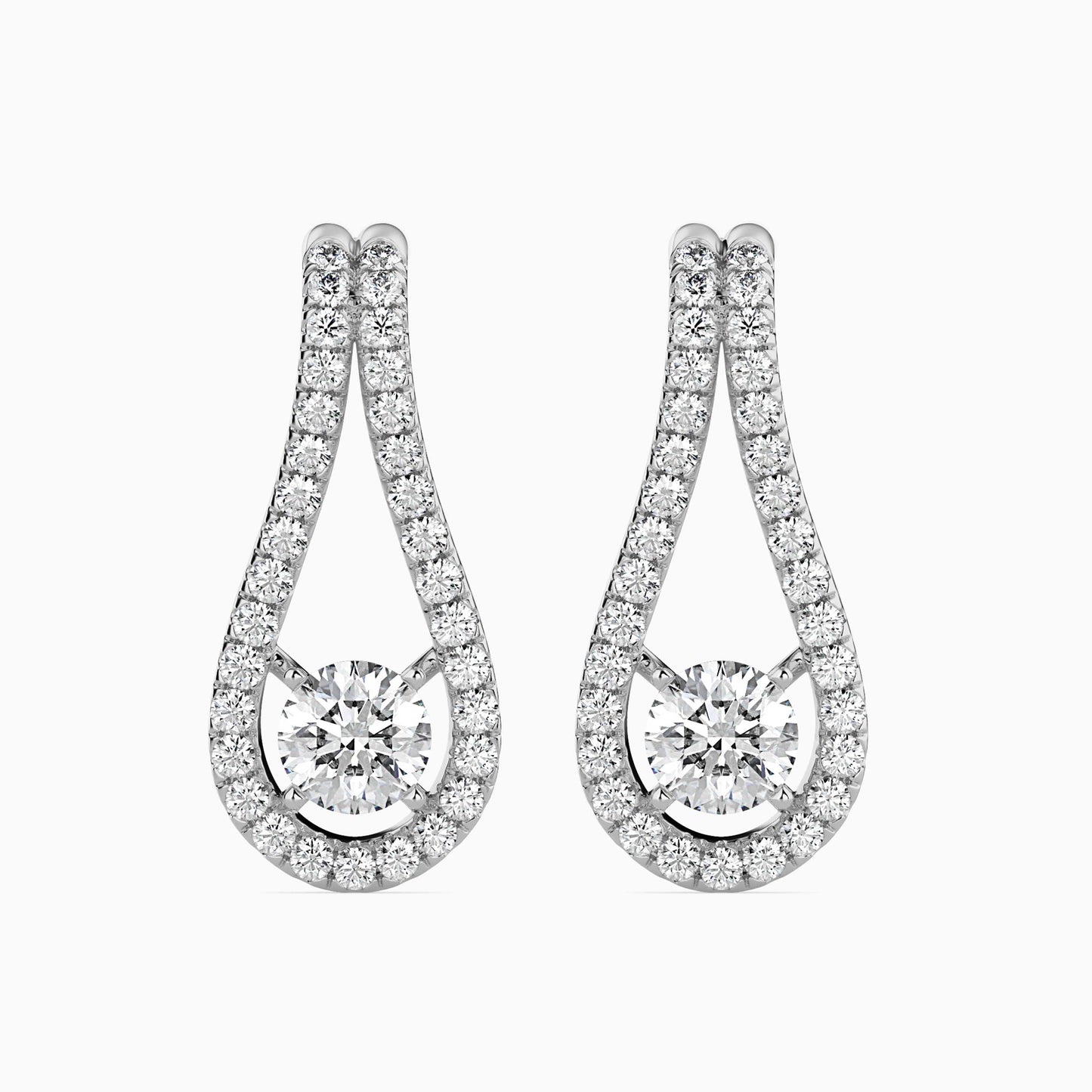 Giselle Solitaire Diamond Earring White Gold