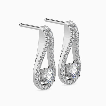 Giselle Solitaire Diamond Earring Platinum