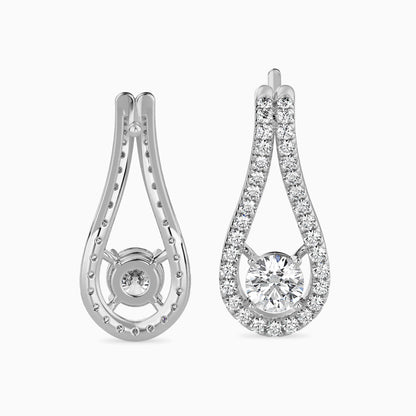 Giselle Solitaire Diamond Earring White Gold