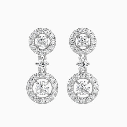 Sewer Diamond Solitaire Earring Platinum