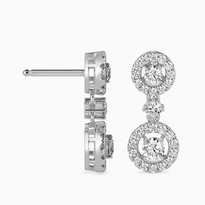 Sewer Diamond Solitaire Earring Platinum