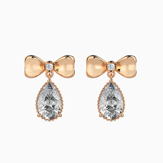 Attina Solitaire Diamond Earring Rose Gold