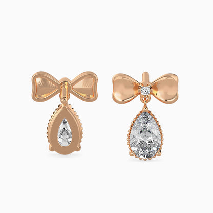 Attina Solitaire Diamond Earring Rose Gold