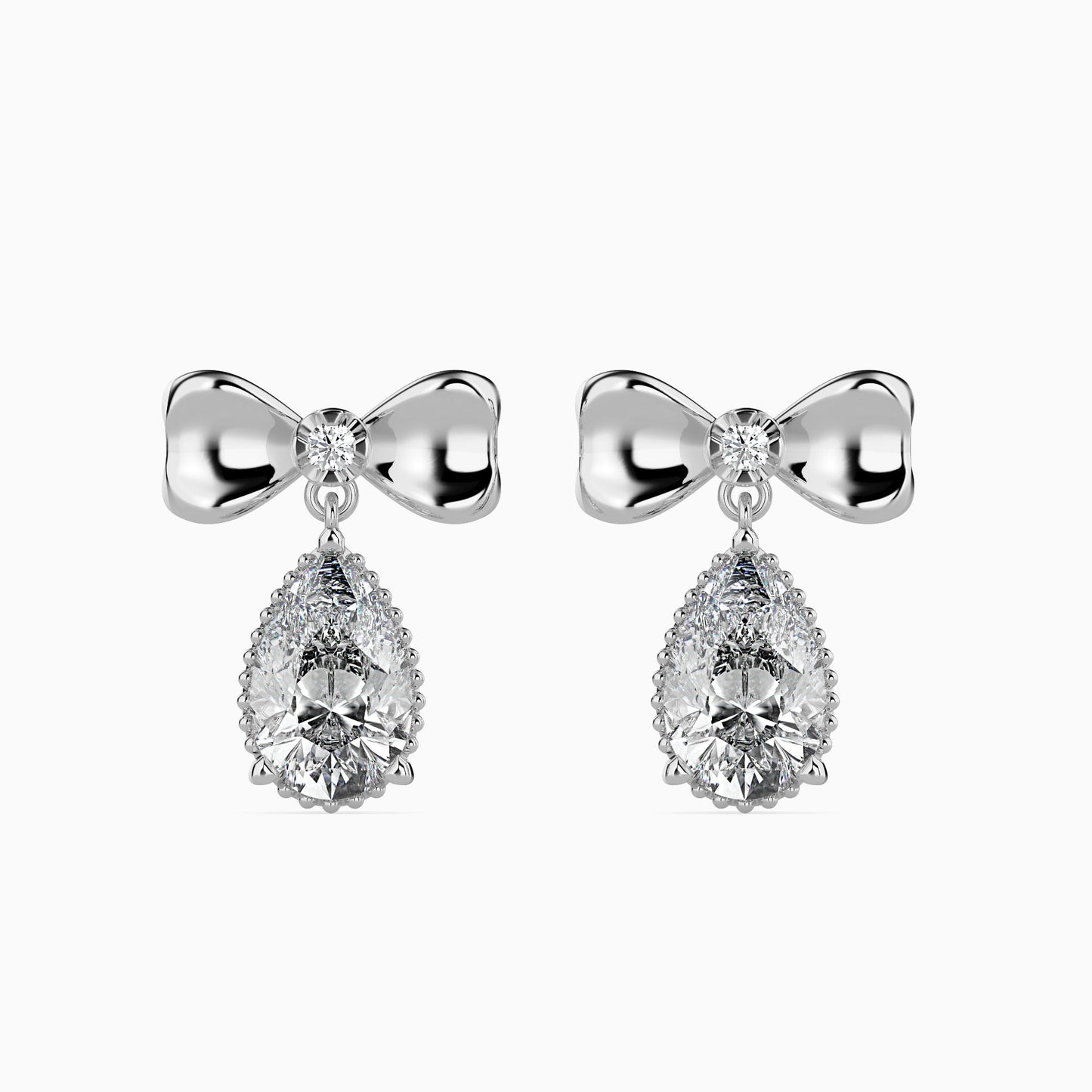 Attina Solitaire Diamond Earring Platinum