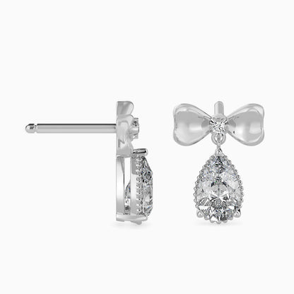 Attina Solitaire Diamond Earring Platinum