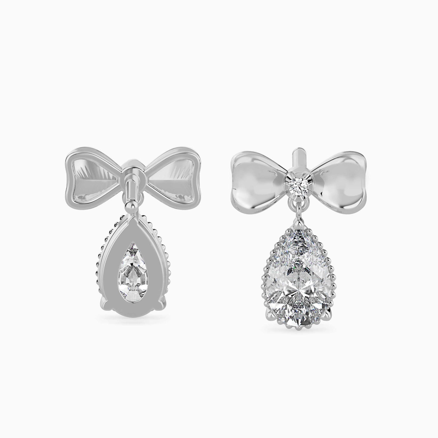 Attina Solitaire Diamond Earring Platinum