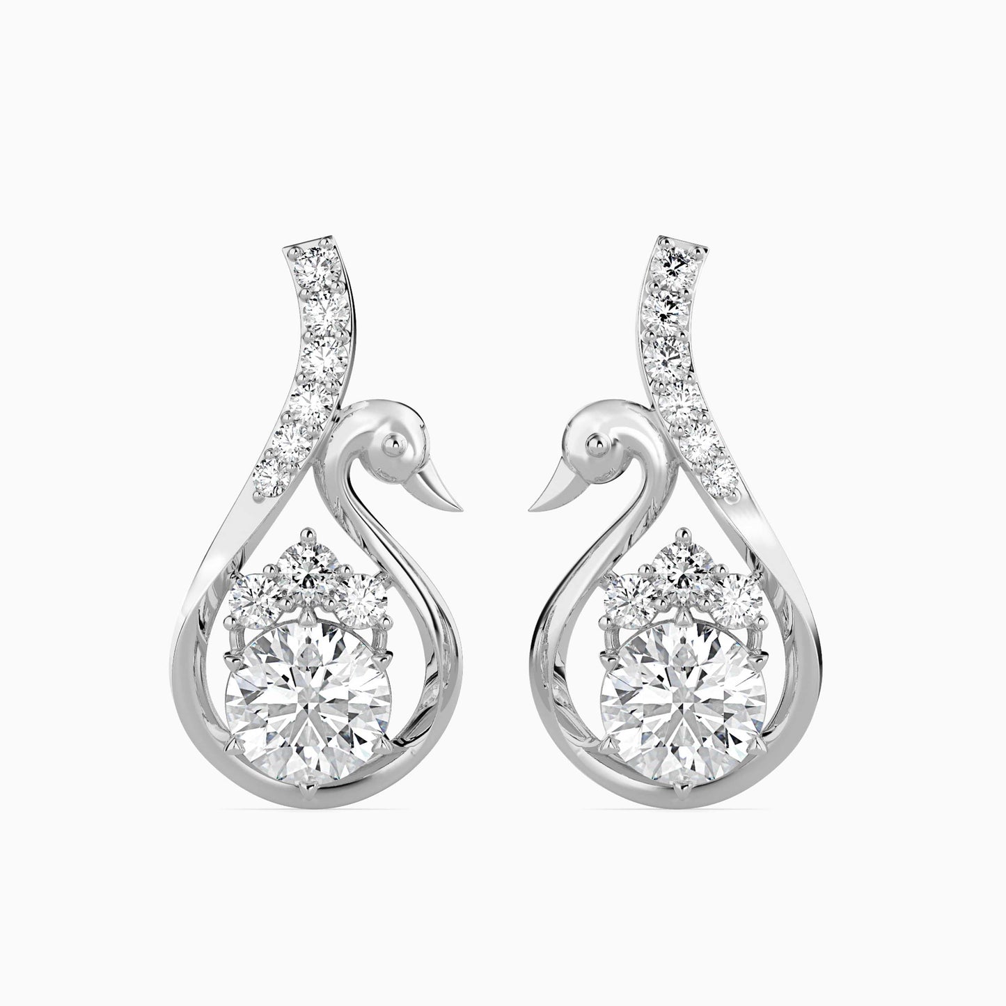 Carlota Diamond Solitaire Earring Platinum