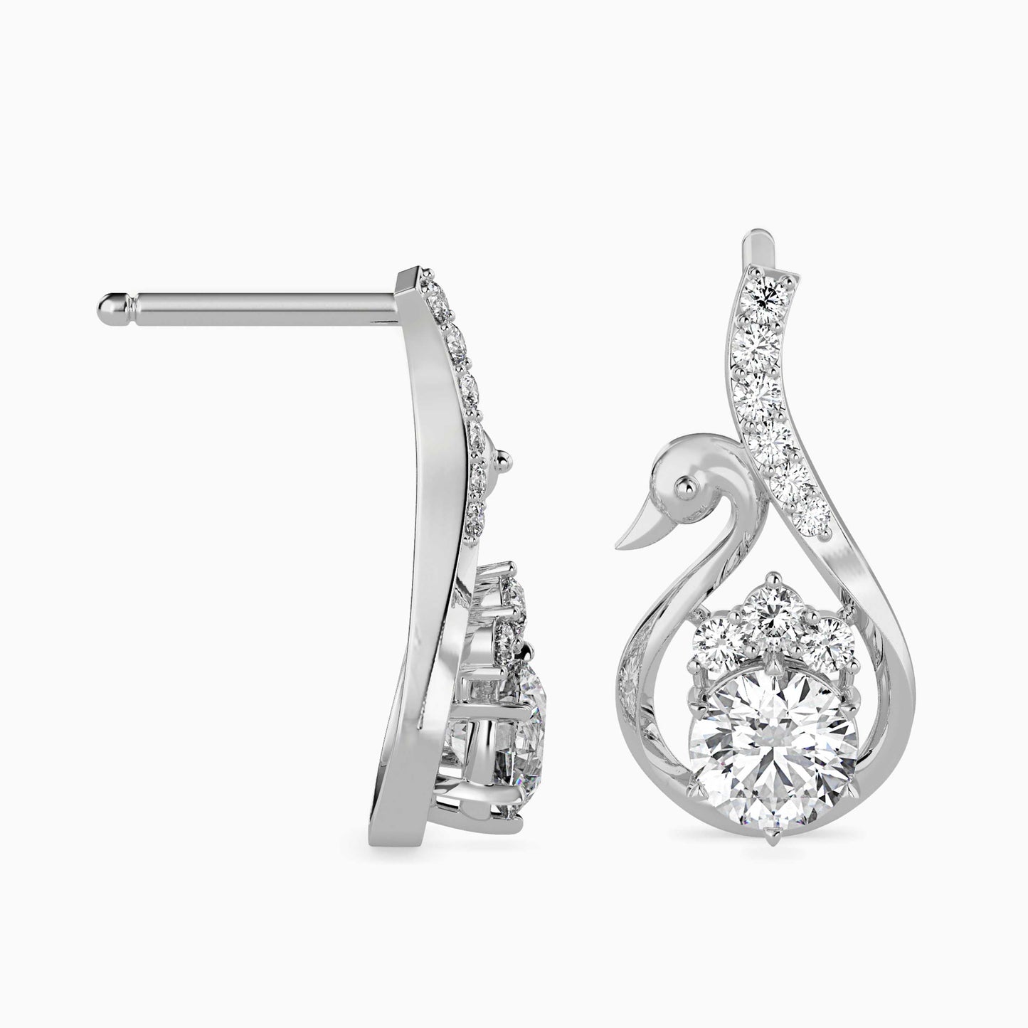 Carlota Diamond Solitaire Earring White Gold