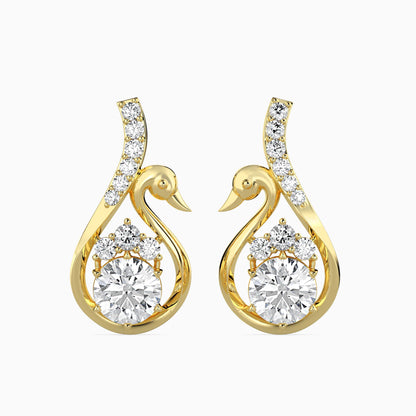 Carlota Diamond Solitaire Earring Yellow Gold