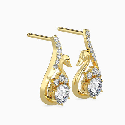 Carlota Diamond Solitaire Earring Yellow Gold