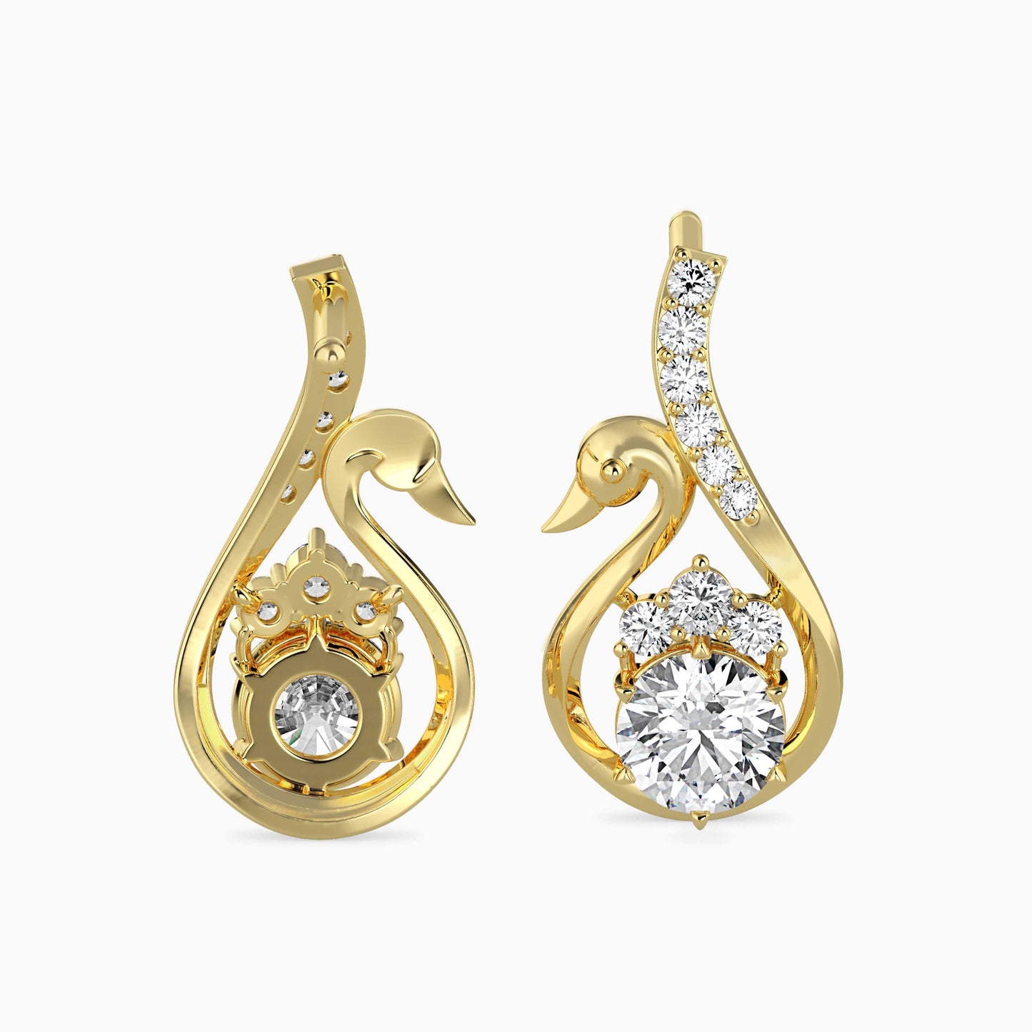 Carlota Diamond Solitaire Earring Yellow Gold