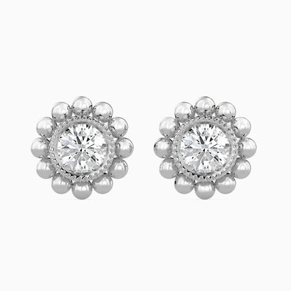 Soliste Diamond Solitaire Earring Platinum