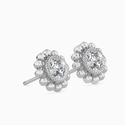 Soliste Diamond Solitaire Earring Platinum