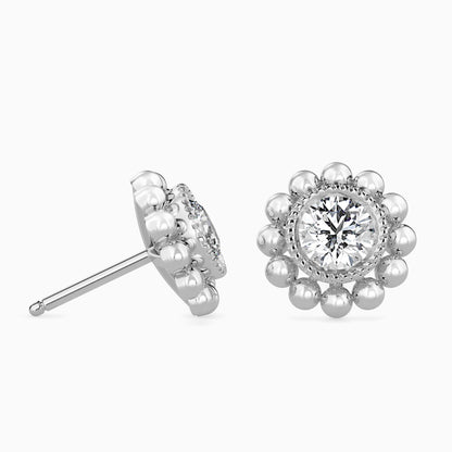 Soliste Diamond Solitaire Earring Platinum