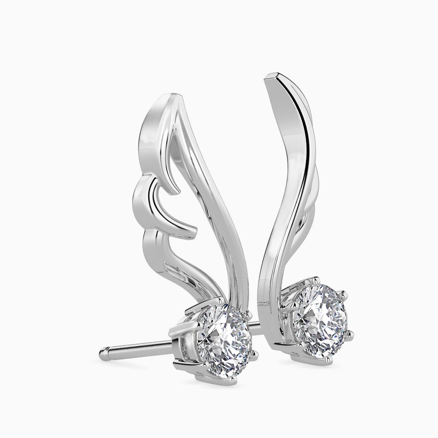 Orville Diamond Solitaire Earring White Gold