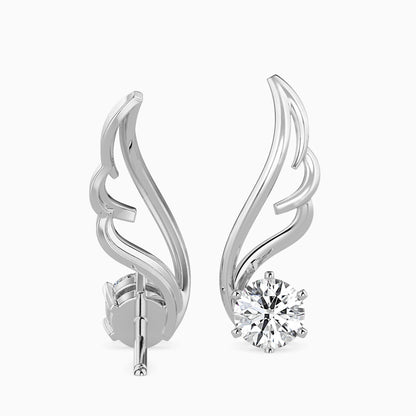 Orville Diamond Solitaire Earring White Gold