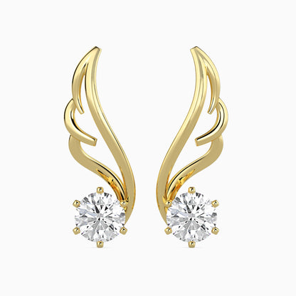 Orville Diamond Solitaire Earring Yellow Gold