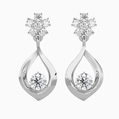 Medusa Diamond Solitaire Earring Platinum