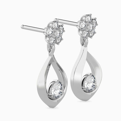 Medusa Diamond Solitaire Earring Platinum