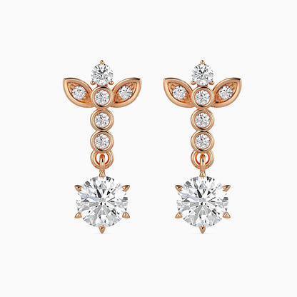 Flynn Solitaire Diamond Earring Rose Gold