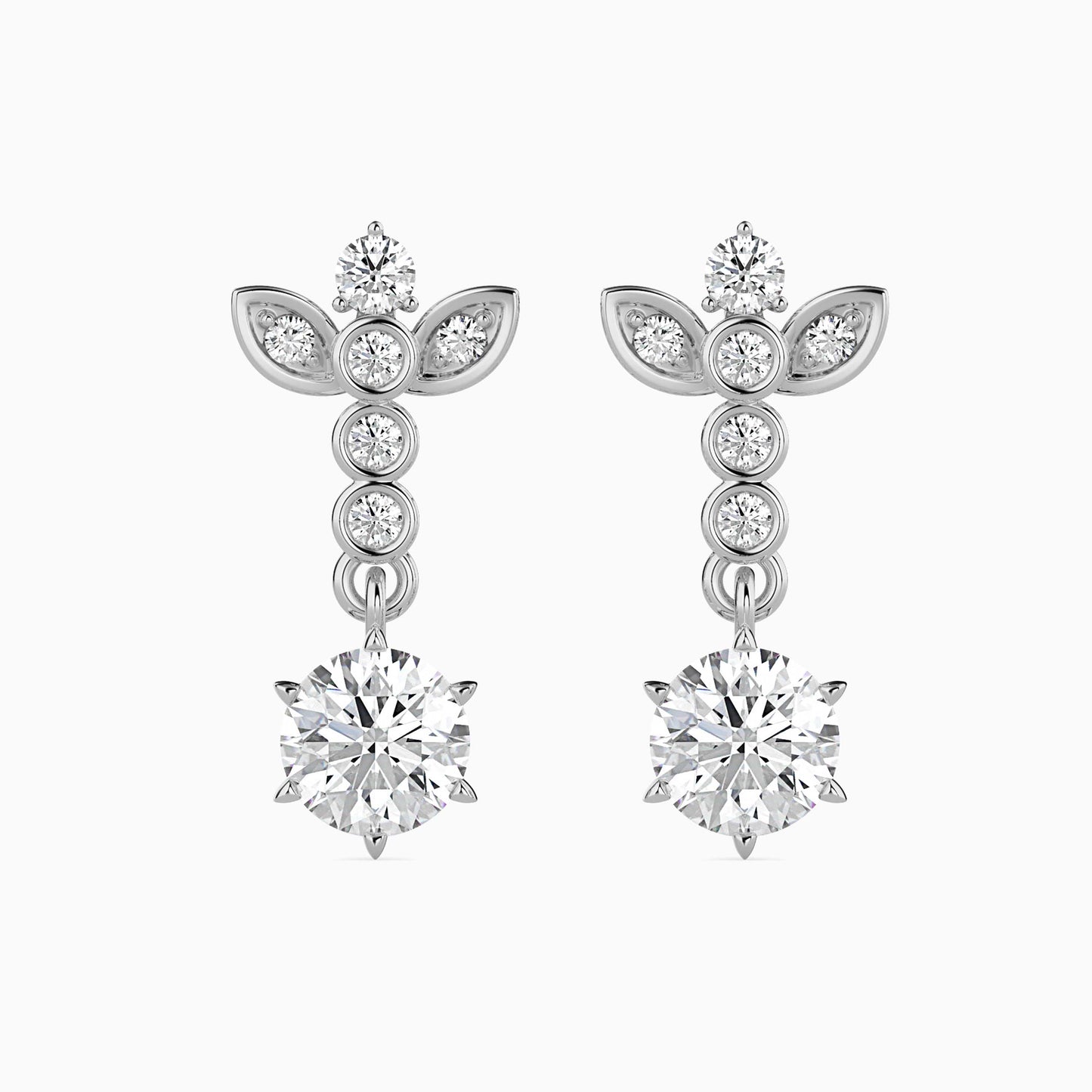 Flynn Solitaire Diamond Earring White Gold