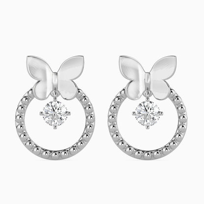 Arikara Solitaire Diamond Earring Platinum