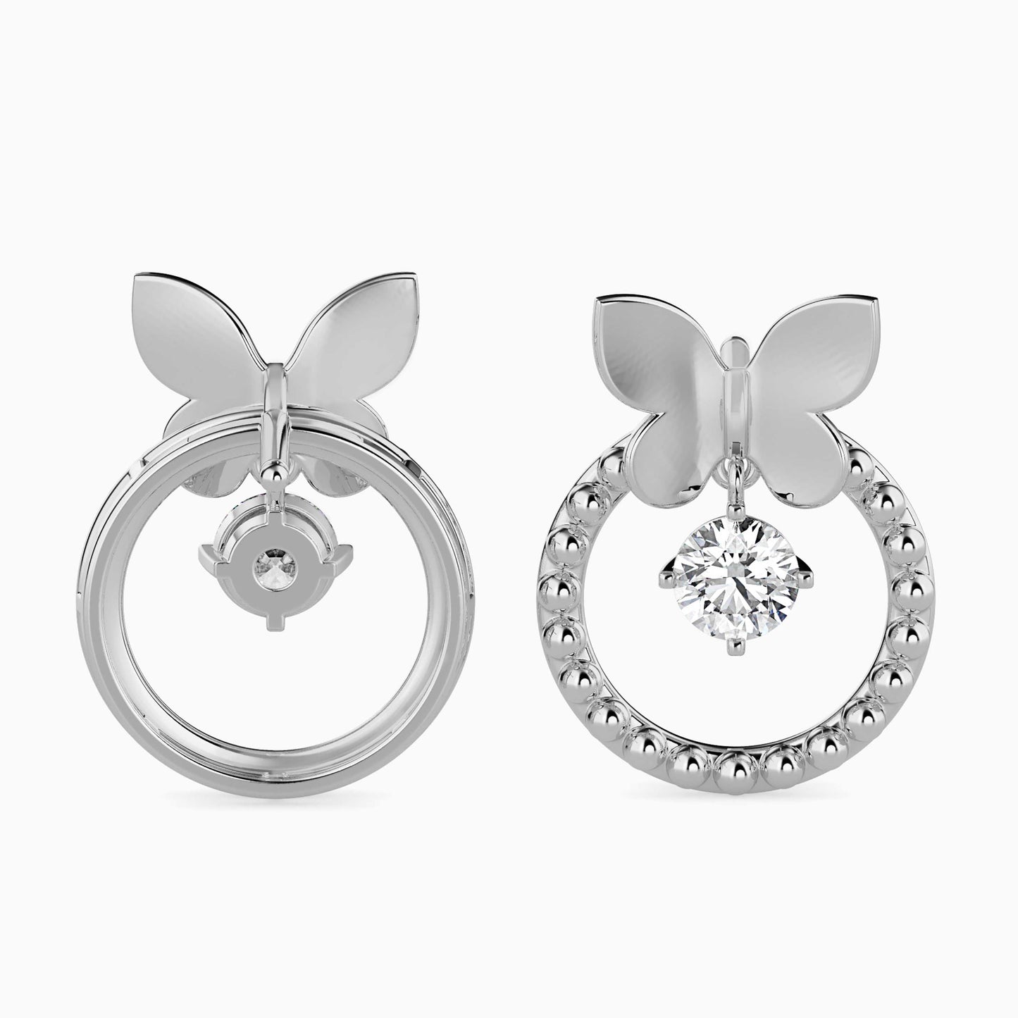 Arikara Solitaire Diamond Earring Platinum