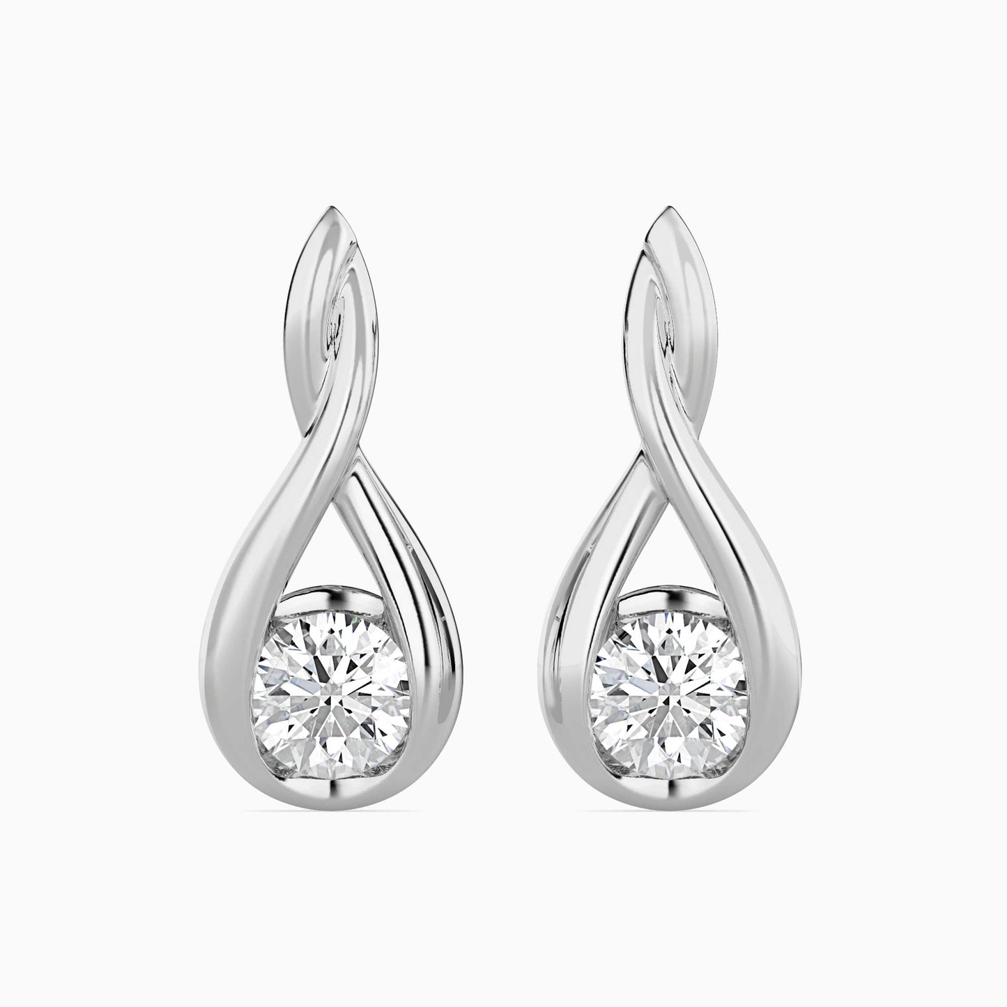 Healer Solitaire Diamond Earring Platinum