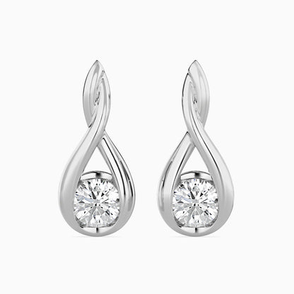 Healer Solitaire Diamond Earring Platinum