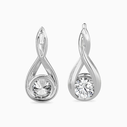 Healer Solitaire Diamond Earring Platinum