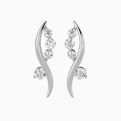 Bella Diamond Solitaire Earring Platinum