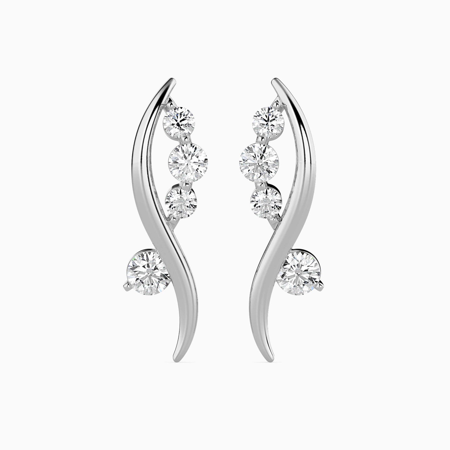 Bella Diamond Solitaire Earring White Gold