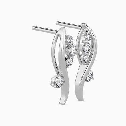 Bella Diamond Solitaire Earring Platinum