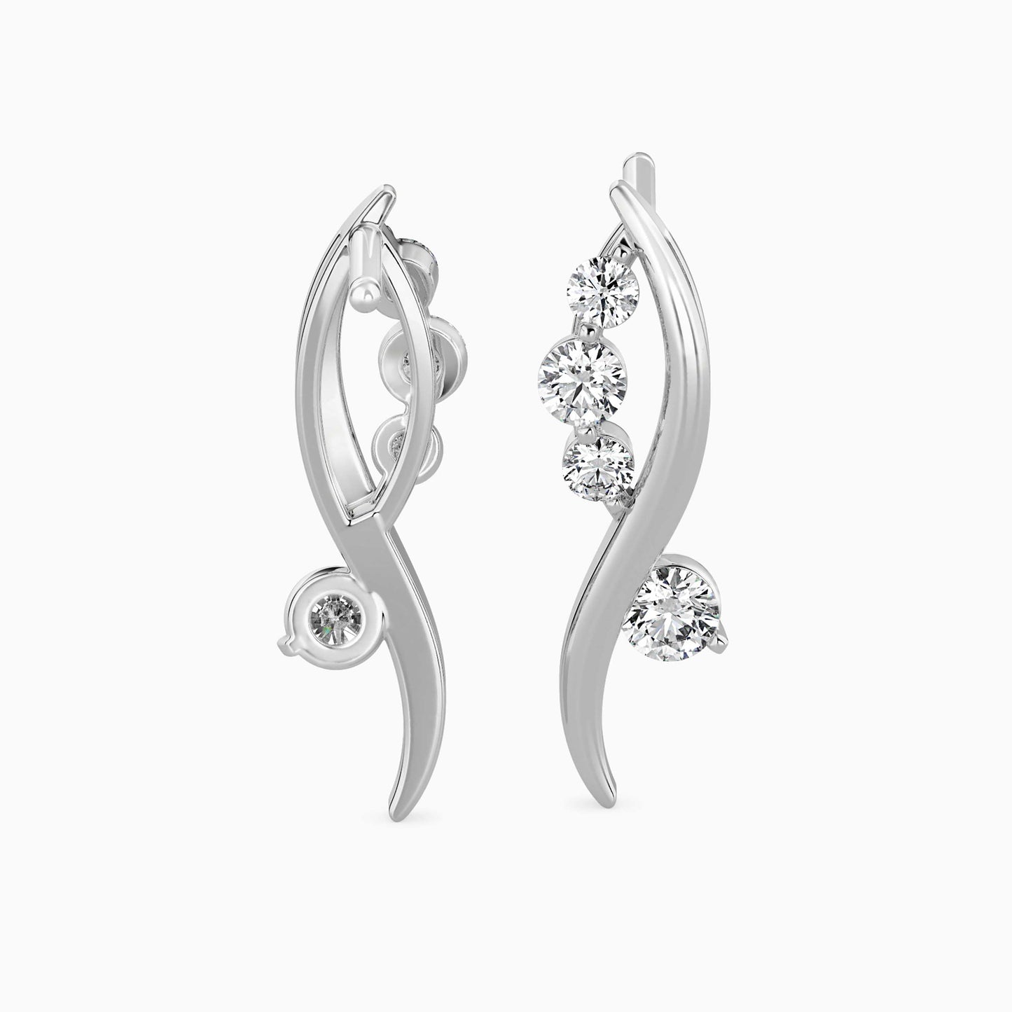 Bella Diamond Solitaire Earring Platinum