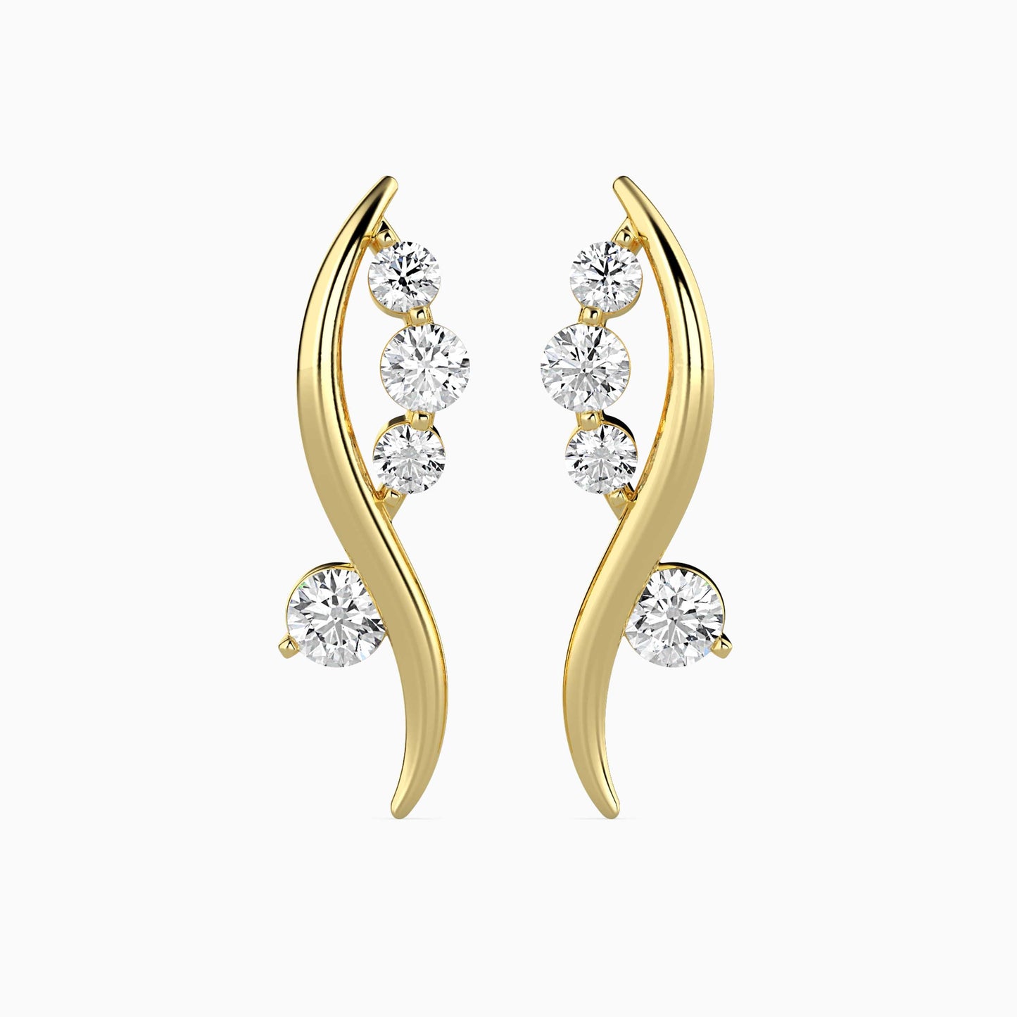 Bella Diamond Solitaire Earring Yellow Gold