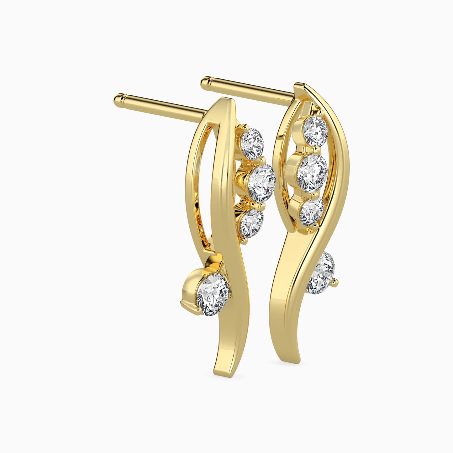 Bella Diamond Solitaire Earring Yellow Gold