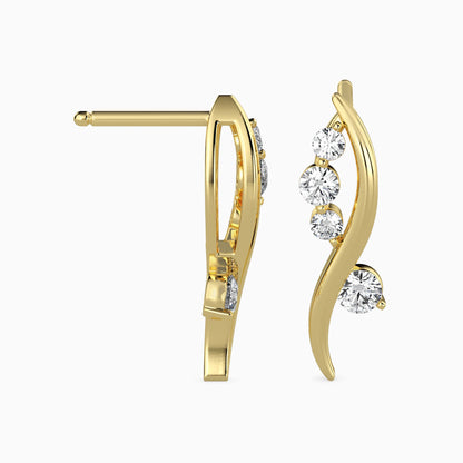 Bella Diamond Solitaire Earring Yellow Gold