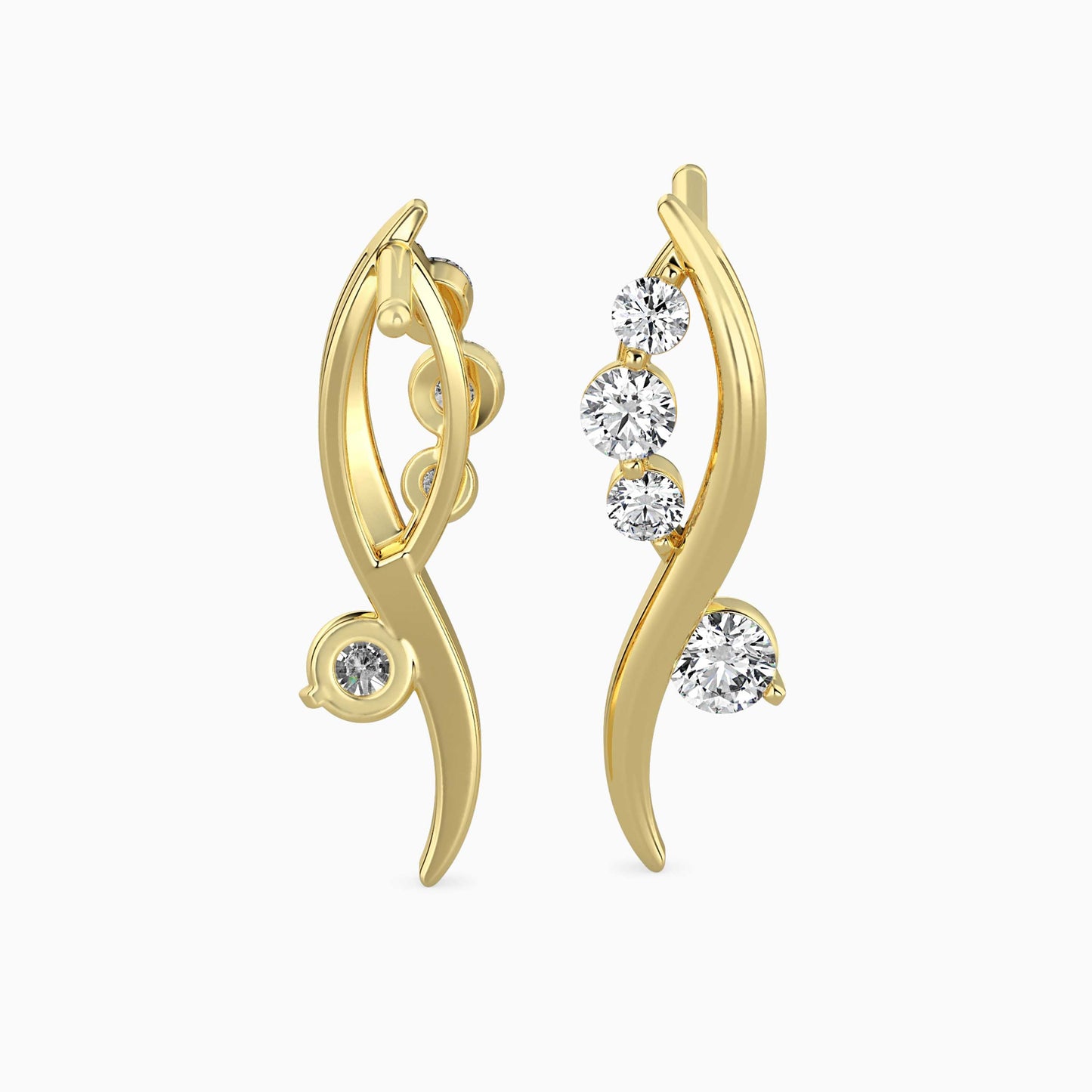 Bella Diamond Solitaire Earring Yellow Gold