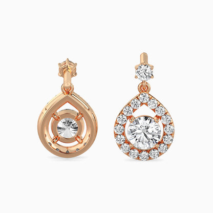 Potts Diamond Solitaire Earring Rose Gold