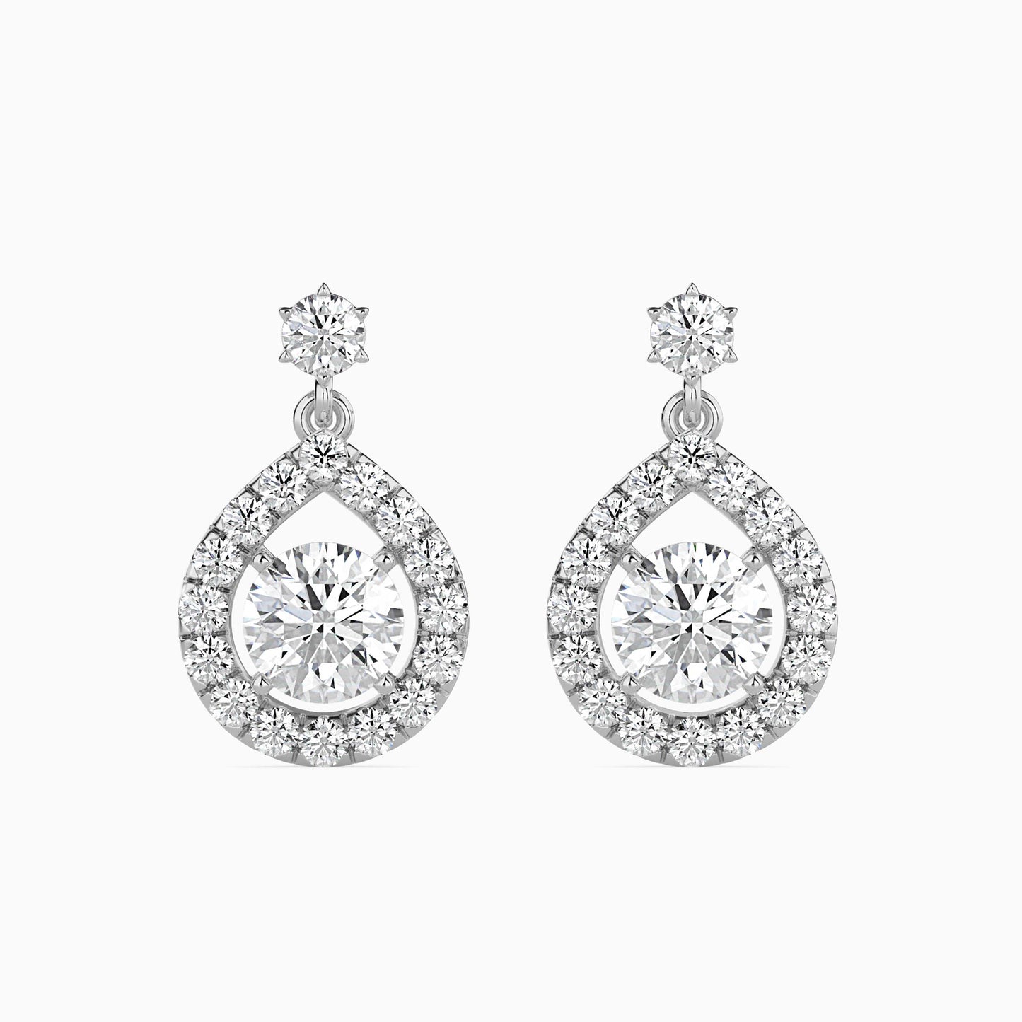 Potts Diamond Solitaire Earring Platinum