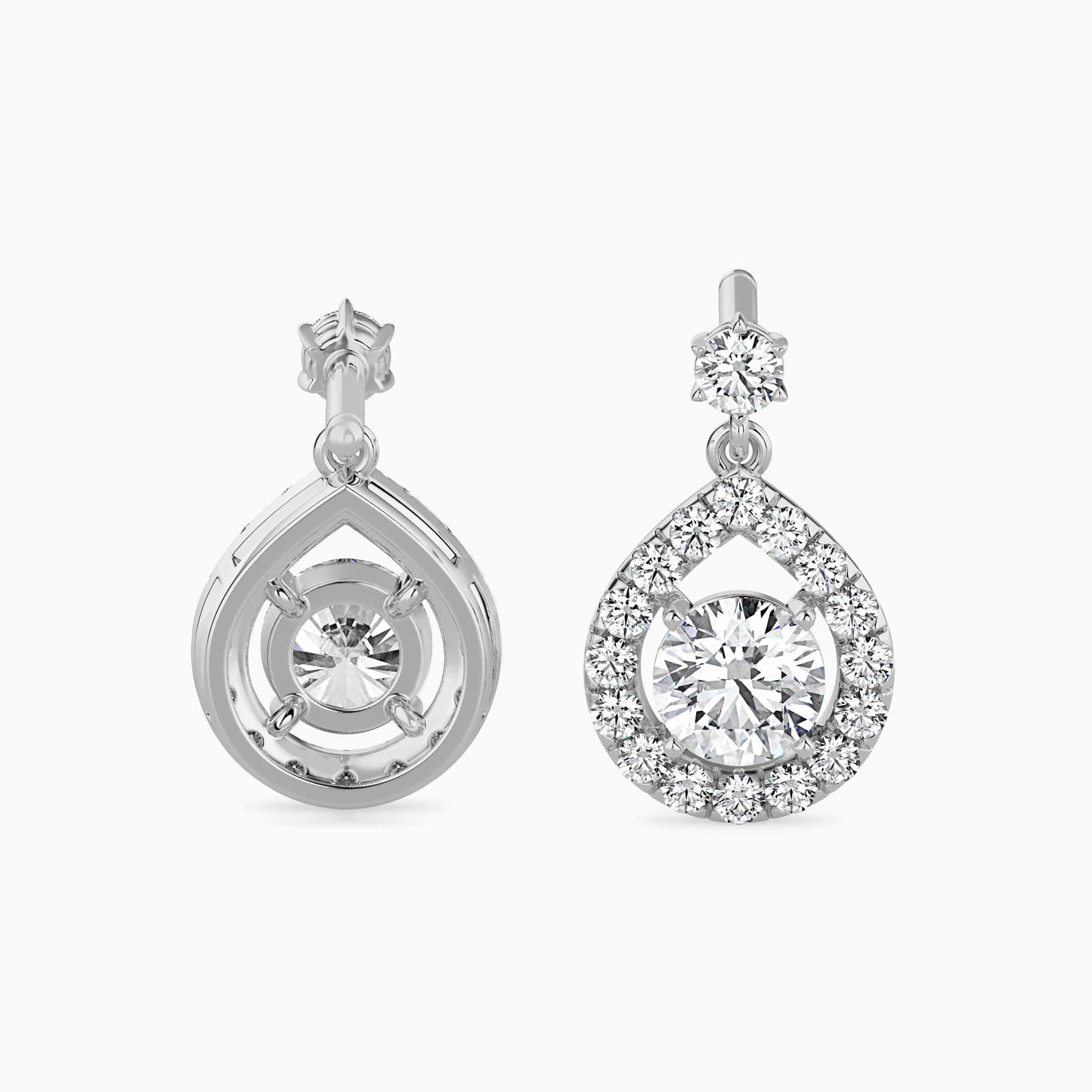 Potts Diamond Solitaire Earring Platinum