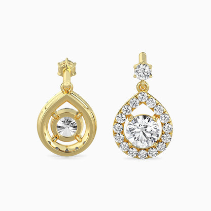 Potts Diamond Solitaire Earring Yellow Gold