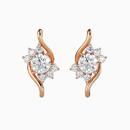 Soren Solitaire Diamond Earring Rose Gold